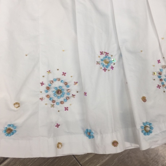 Kenzie white cotton pleated A line skirt - Picture 5 of 5